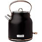 Haden Dorset 75070 Retro Stainless Steel Tea Kettle, 1500W Hot Water Kettle Electric Kettles for Boiling Water, 1.7L Black/Copper Electric Tea Kettles Automatic Shut Off, Boil-Dry Protection Tea Pots