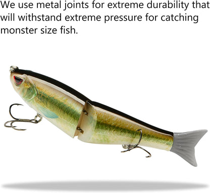Bassdash SwimShad Glide Baits Jointed Swimbait Bass Pike Salmon Trout Muskie Fishing Lure