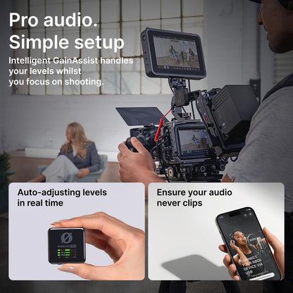 RODE Wireless PRO | Timecode, 32-bit Float On-board Recording, 2 Lavalier Microphones, Smart Charge Case, For Filmmaking and Content Creation