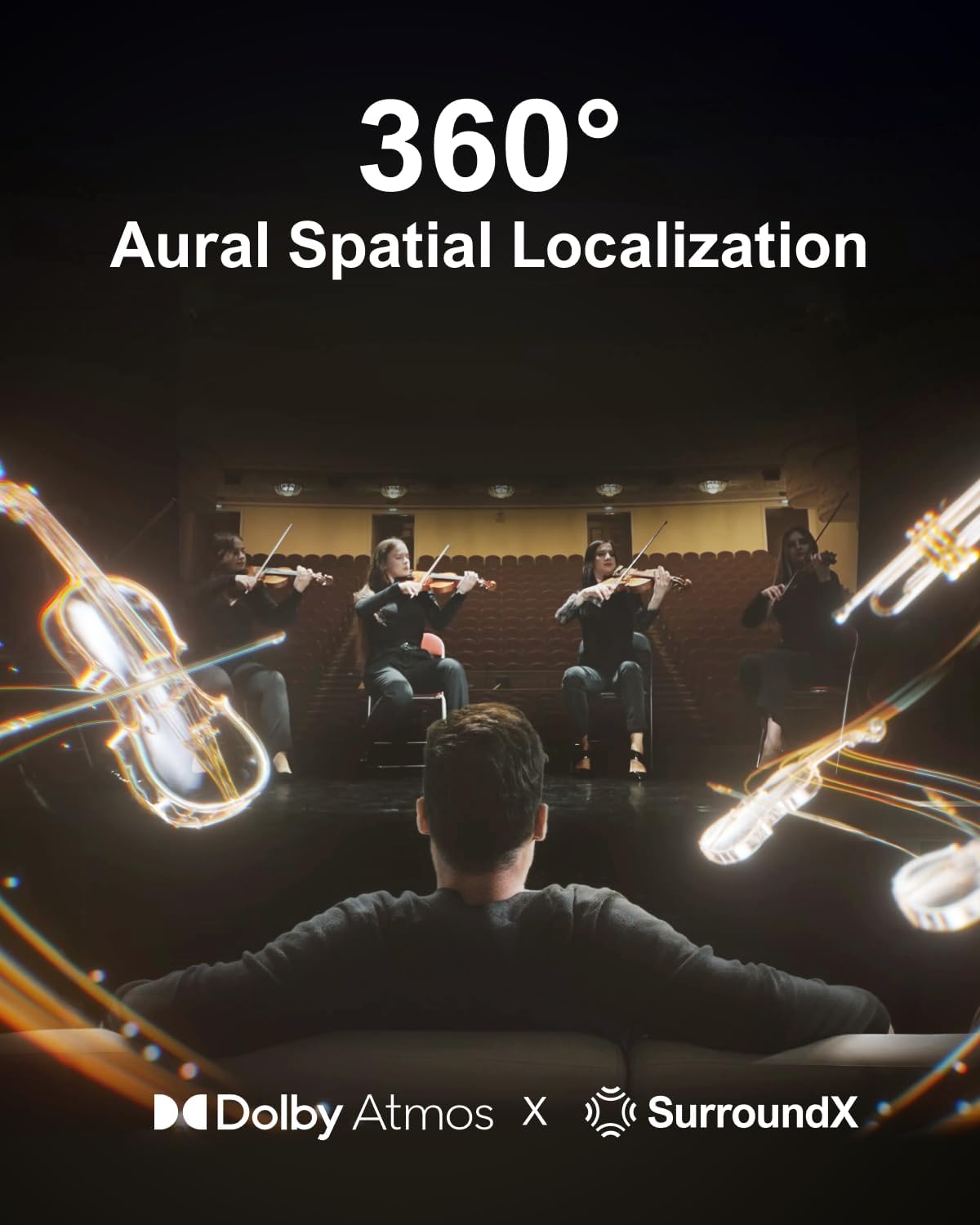 ULTIMEA 7.1 Channel Surround Sound System for TV with Dolby Atmos, 460W Soundbar with 6.5" Wireless Subwoofer, APP Control, 4 Surround Speakers, Home Theater Audio System, Poseidon D80