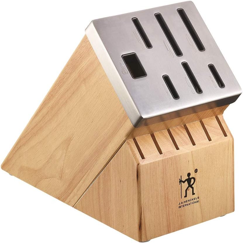 HENCKELS Classic Self Sharpening 14Piece Knife Block Set, Black and Silver, Dishwasher Safe, Triple Rivet, Serrated
