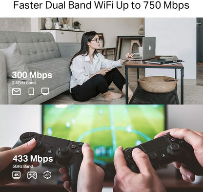 TP-Link AC1750 WiFi Extender (RE450) - Up to 1750Mbps, Dual Band WiFi Repeater, Internet Booster, Extend WiFi Range Further