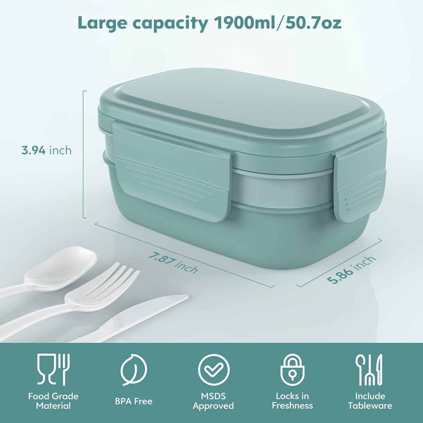 Bento Box Adult - 3 Layers Stackable Lunch Containers for Adults & Kids, 72oz Large Salad Containers for Lunch with Utensil Sauce Dressing Containers for Dining Out,Work,Pink
