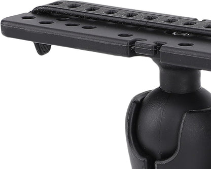 Fish Finder Mount Base, 360 Degree Rotating Fish Finder Bracket Universal Marine Electronic Holder ABS Mounting Plate for Kayaks and Boats