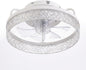 Ceiling Fan with Lights and Remote, 32cm Low Profile Ceiling Fans with Lights, Fandelier Ceiling Fan Light,DC Quiet Motor,3000K-6000K Dimmable,Modern Flush Mount Ceiling Fan for Modern Indoor Bedroom