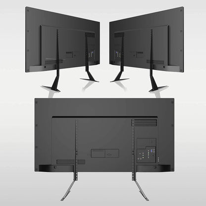 Suptek Universal TV Stands, Table Top TV Stand, Pedestal TV Stand for Most 17"-55" Screens, Height Adjustable TV Base Stand with Tempered Glass Base and Wire Management, Hold up to 40kg, VESA 75/400mm