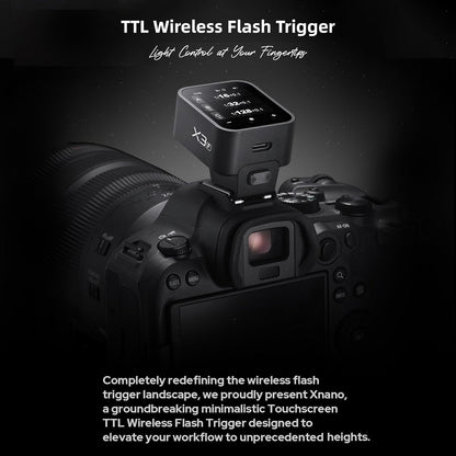 GODOX X3-S 2.4G Wireless Flash Trigger Transmitter TTL Autoflash with Large OLED Touchscreen Multiple Flash Modes with USB Port 32 Channels 16 Groups Compatible with Sony Cameras