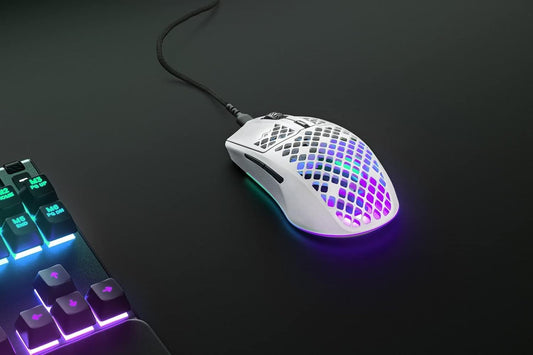 Ultra-Lightweight RGB Gaming Mouse 8500 DPI Optical Sensor Water-Resistant Honeycomb Design - PuriLite