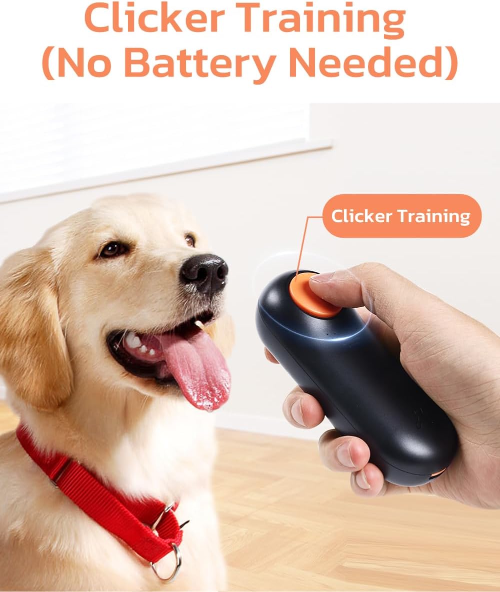 Dog Treat Pouch & Clicker Dog Trainer, Puppy Essentials Dual Use 2 in 1 Dog Clicker for Training - Durable, Light (2.36 oz), Easy to Clean & Handle, Innovative Design, Purple - Click Design