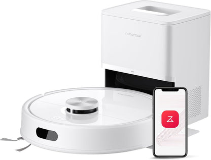 roborock Q7 M5+ Robot Vacuum and Mop, Upgraded from Q5 Max+, 7 Weeks Self-Emptying, 10000Pa Suction, Dual Anti-Tangle System, for Pet Hair & Carpet, PreciSense LiDAR Navigation, App Control, White