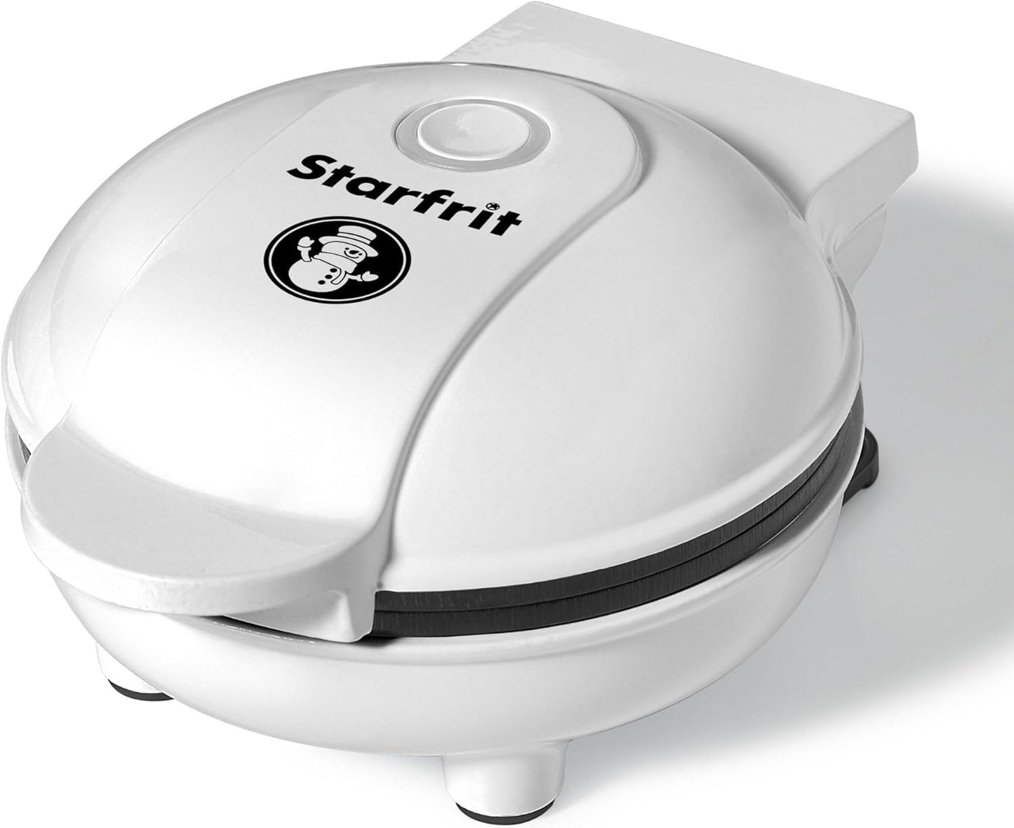Starfrit 4-Inch Non-Stick Mini Waffle Maker – Snowman Shape - Compact - Easy to Clean - 350W
