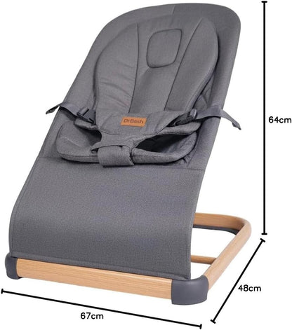 Portable Baby Bouncer Seat for Newborns | 3 Recline Positions, Safety Harness & Washable Cover