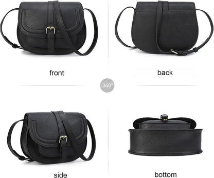 Crossbody Bags for Women Small Over the Shoulder Saddle Purses and Boho Cross body Handbags,Vegan Leather