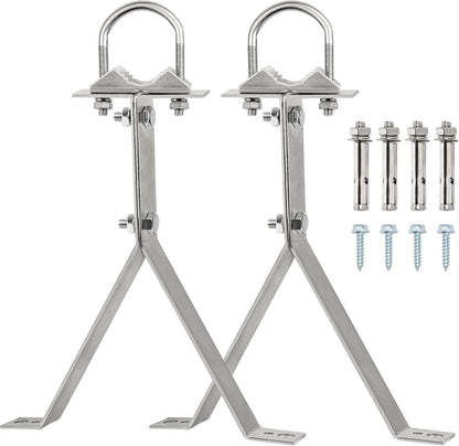 XRDS-RF 16 Inch Heavy-Duty Wall Mount Stand Off Mast for TV Antenna - Windproof Mounting Bracket (2-Leg + 2-Leg)
