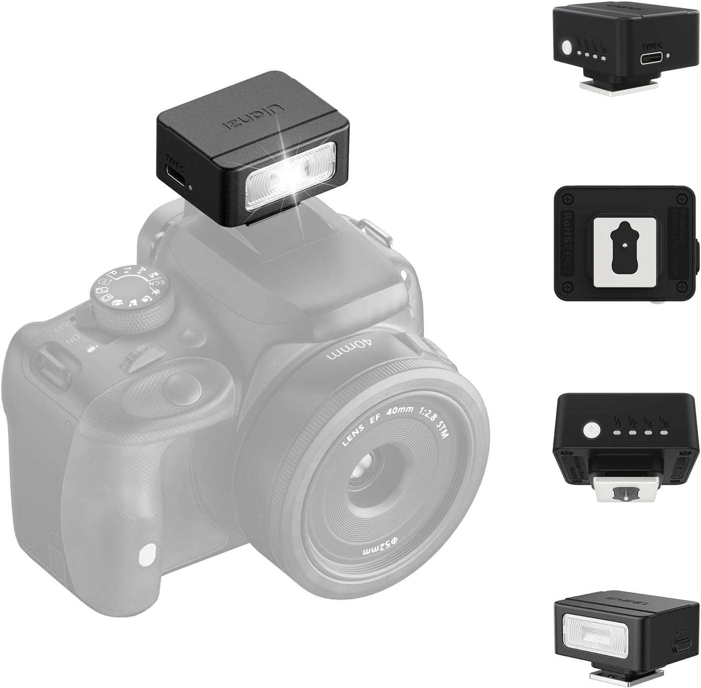 ULANZI Mini Camera Flash SL01 Speedlite Digital Camera Speedlight with Hot Shoe, Compatible with Sony/Canon/Fuji/Nikon/Panasonic/Olympus/Pentax