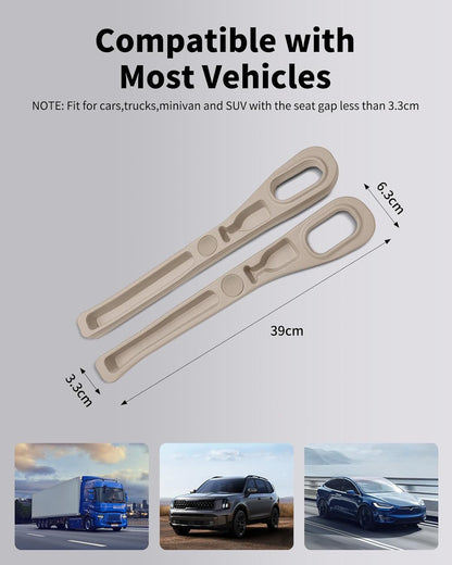 MBERFITU 2 Pack Car Seat Gap Filler Organizer, PU Leather Seat Crevice Blocker Fill The Gap Between Seat and Center Console Stop Things from Dropping (Updated Version)