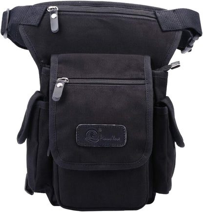 Motorcycle Drop Leg Bag Nylon Waist Pack for Men Women Travel Hiking Tactical Cycling Bike Ride Riding Crossbody Shoulder Fanny Pouch