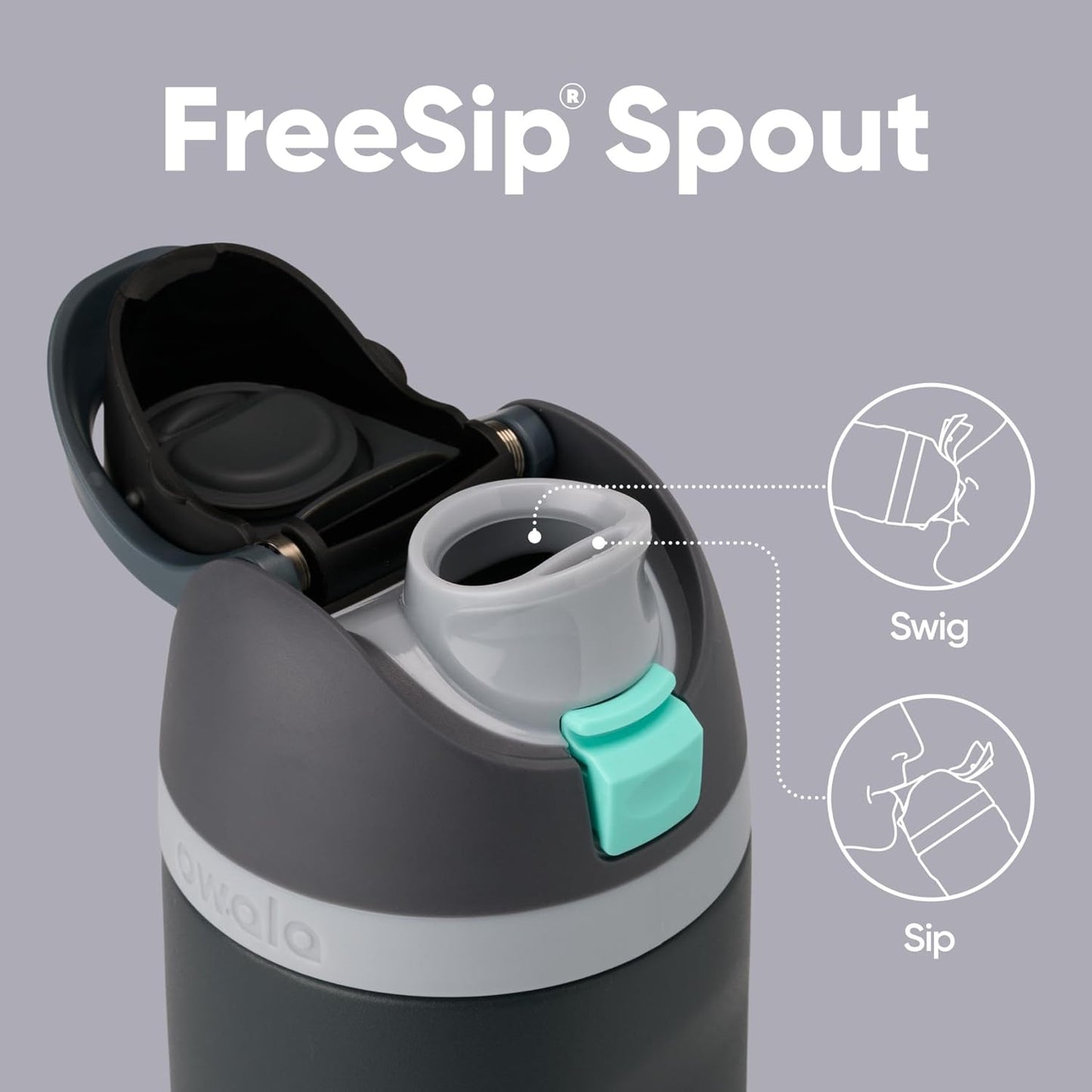 Owala FreeSip Insulated Stainless Steel Water Bottle with Straw for Sports, Travel, and School BPA-Free Sports Water Bottle, 24 oz, Beach House