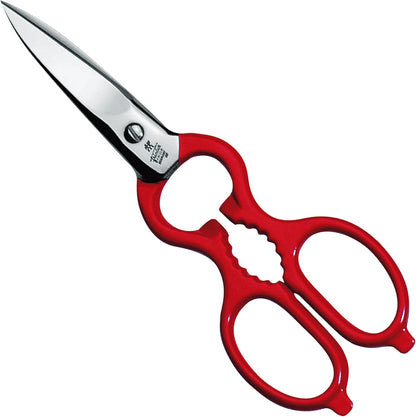 ZWILLING Stainless Steel Kitchen Shears, Multi-Purpose Scissors - Cap Opener, Lid Opener, Bottle Opener, Red, 8", 1005709