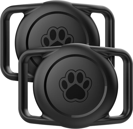 Citymore for Airtag Dog Collar Holder 2 Pack，IPX8 Waterproof for air tag case丨 for AirTag GPS Tracking Accessories丨Compatible with Apple AirTags丨Fits≤ 1.2" Width Collar for cat Pets