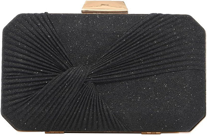 CORIOS Pleated Evening Bag Sparkly Sequin Clutch Bag for Women Sparkly Handbag Bridal Wedding Purse Elegant Crossbody Bag