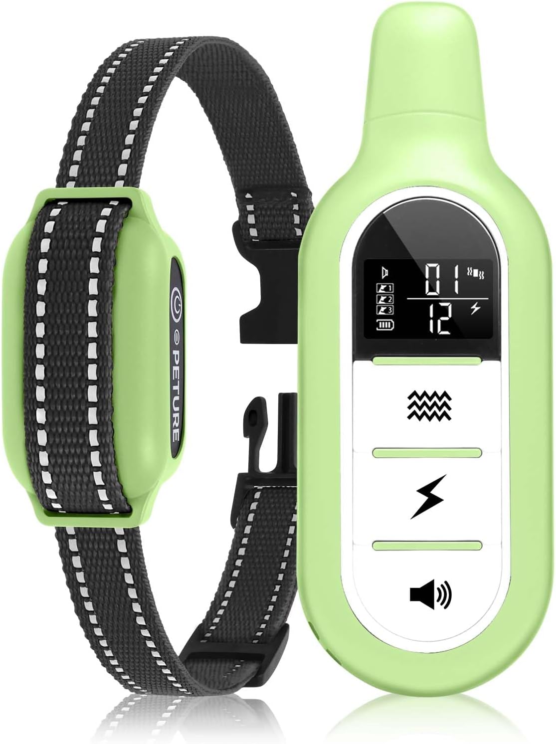 Peture Shock Collar with Remote -Long Range Control Training Collar for Dogs Rechargeable IPX7 Waterproof Dog Training Collar for Large Medium Small Dogs 3 Chanal (Pink)