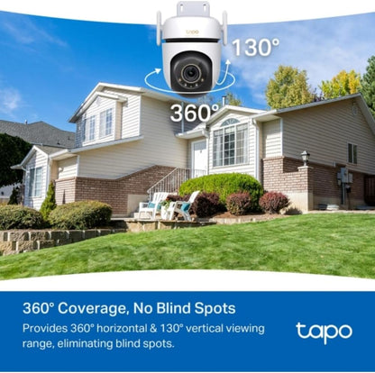 TP-Link Tapo 2K QHD Pan/Tilt Outdoor Wired Security Wi-Fi Camera, 360° Visual Coverage, Starlight Full-Color Night Vision Up to 98ft, Person/Pet/Venicle Detection,Physical Privacy Mode(Tapo C520WS)