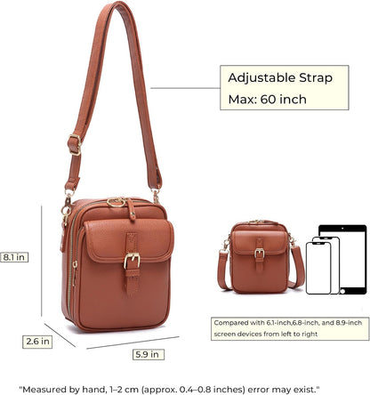 Lexiyat Crossbody Purses for Women Trendy Cell Phone Bag Leather Shoulder Handbags with Card Slots