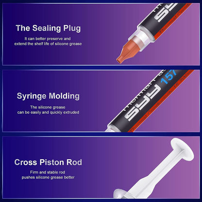 Thermal Paste, SYY 4G with Toolkit CPU Paste Thermal Compound Paste Heatsink for IC/Processor/CPU/All Coolers, Carbon Based High Performance, Thermal Interface Material