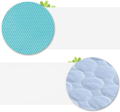 PET Cooling Mat Self Cooling Non Slip Fabric Blue Summer Bed