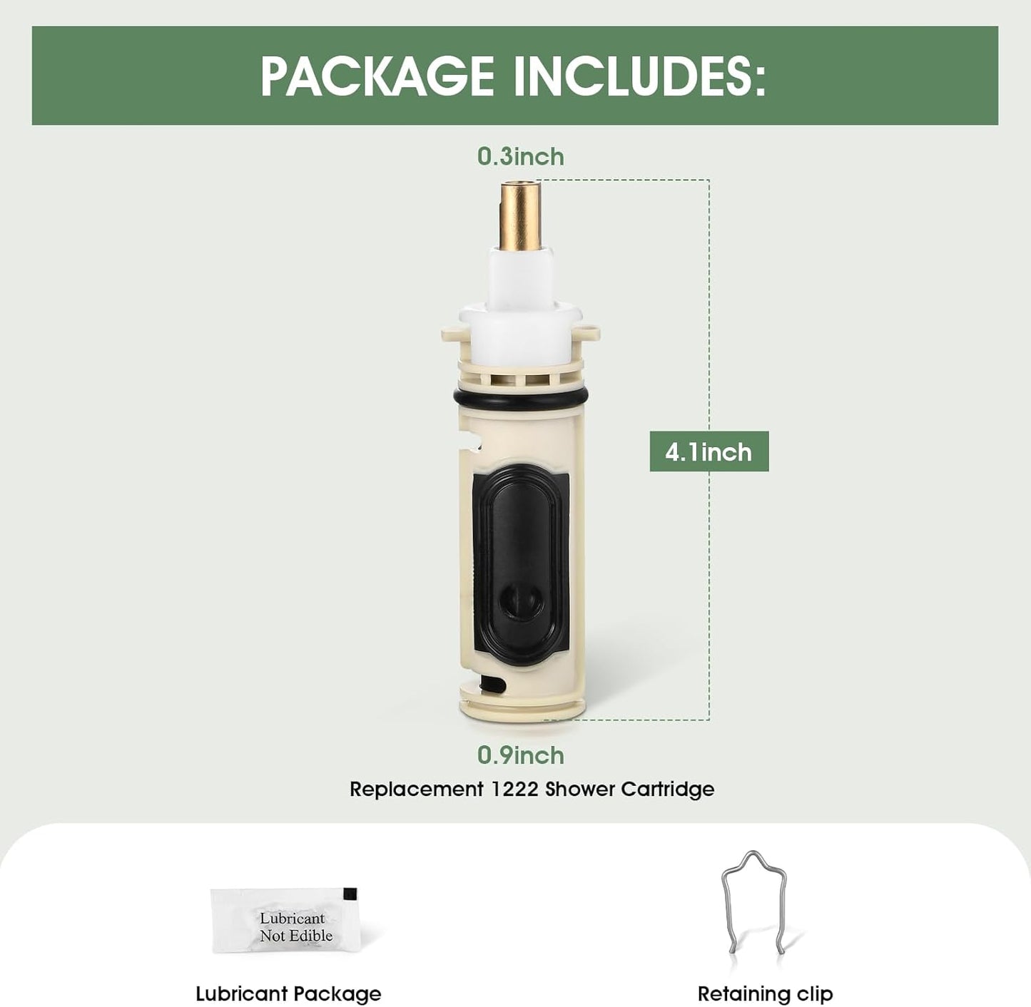 1222 Replacement Cartridge for One Handle Posi Temp Shower Cartridge Replacement,Brass & Plastic,Without Removal Tool