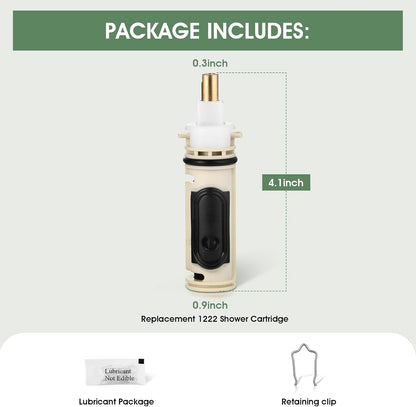 1222 Replacement Cartridge for One Handle Posi Temp Shower Cartridge Replacement,Brass & Plastic,Without Removal Tool
