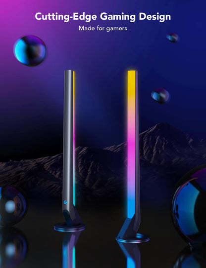 RGBIC Gaming Light Bars with Smart Controller | Color-Changing LED Ambient Lights with Music Sync - PuriLite