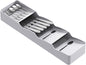 Compact Flatware Drawer Organizer, Narrow Silverware Tray for Kitchen Utensils, Gray Plastic Cutlery Holder for Spoons, Forks, and Knives - PuriLite