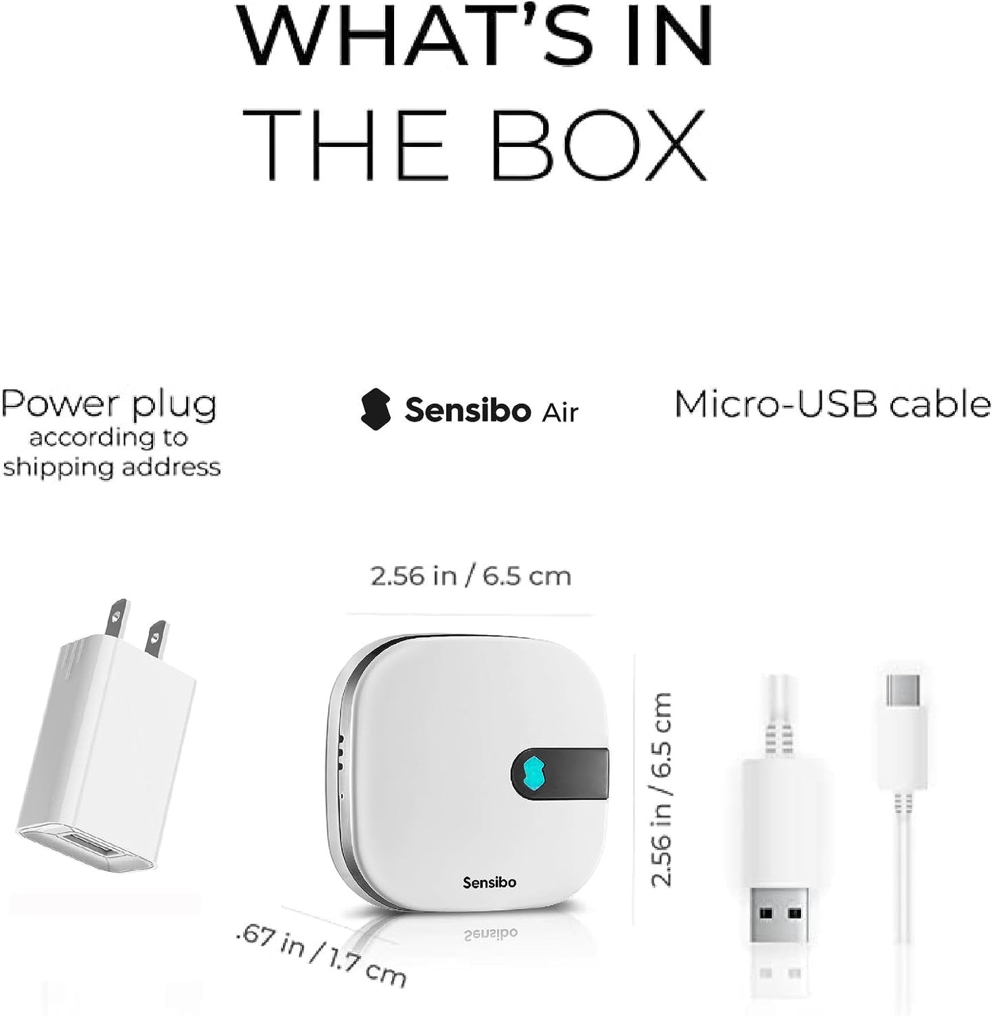 Sensibo Air PRO - Air Conditioner Smart Controller & Air Quality Sensor. Smart Thermostat for Mini Split, Window, Portable AC. Temp & Humidity Sensors. Google, Alexa, Siri & Apple HomeKit Compatible