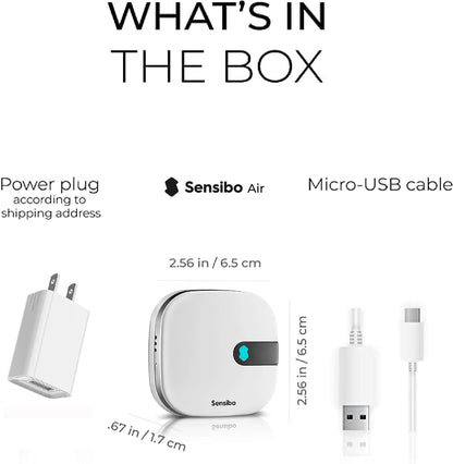 Sensibo Air PRO - Air Conditioner Smart Controller & Air Quality Sensor. Smart Thermostat for Mini Split, Window, Portable AC. Temp & Humidity Sensors. Google, Alexa, Siri & Apple HomeKit Compatible