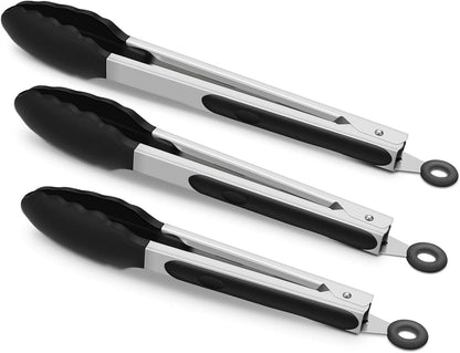 Purilite Select Silicone &amp; Stainless Steel Kitchen Tongs