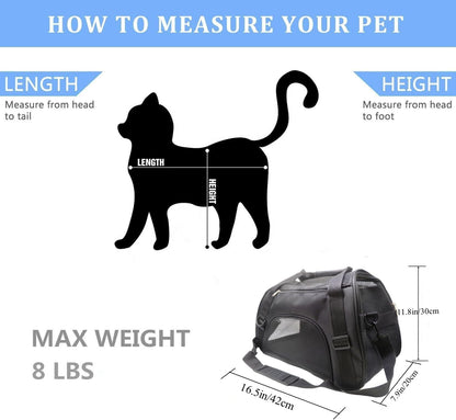 Dotala Cat Carrier,Collapsible Soft-Sided Pet Travel Carrier,Airline Approved Small Dog Cat Carrier for Small Puppy and Cats (Blue)