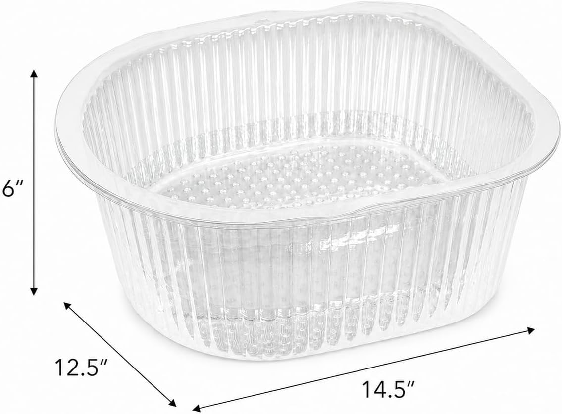 ForPro 100ct Universal Pedi Bath Liners, Clear, Disposable