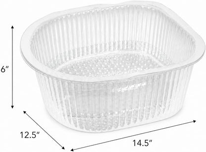 ForPro 100ct Universal Pedi Bath Liners, Clear, Disposable