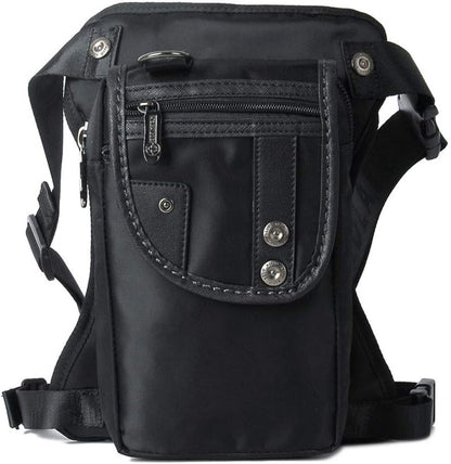 Motorcycle Drop Leg Bag Nylon Waist Pack for Men Women Travel Hiking Tactical Cycling Bike Ride Riding Crossbody Shoulder Fanny Pouch