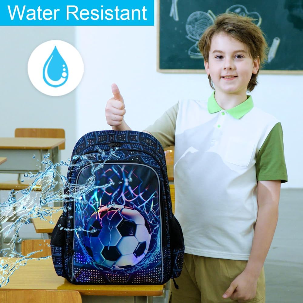 3pcs Backpack for Boys and Girls, 16” Kids Kindergarten Bookbag with Lunch Box, Cute Elementary Backpacks for Boy Girl