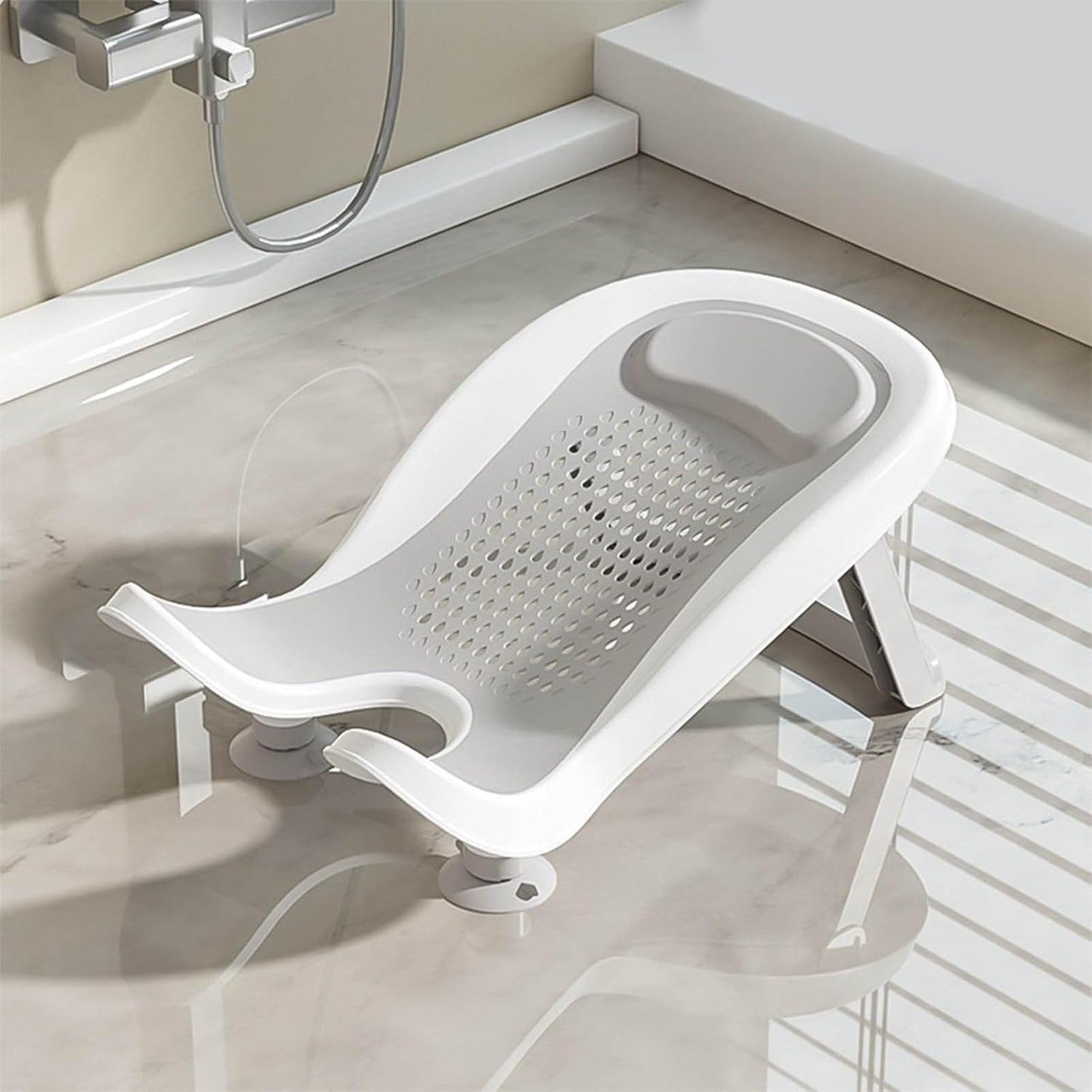 Multifunctional Infant Bath, Lying Down Shower Basin for Home Use, Counter Sink Or Bathtubs Bathtub Shower Bed (Gray) - PuriLite