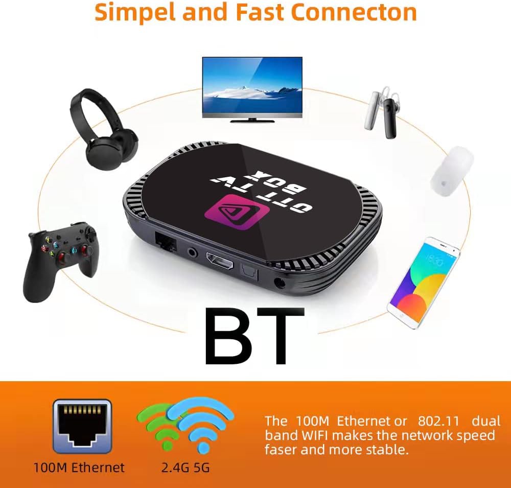 Android 11 TV Box MXIII Pro Android TV Box 11.0 Amlogic S905X4 Quad Core 64 Bits, 4GB RAM 64GB ROM Android Box with 1000M LAN AV1 8K/6K/4K 3D USB 3.0 BT 4.0