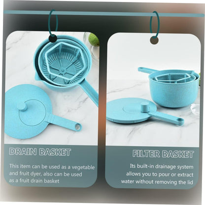 DECHOUS Salad Spinner Alternative Hand Crank Vegetable Drain Basket Random Color