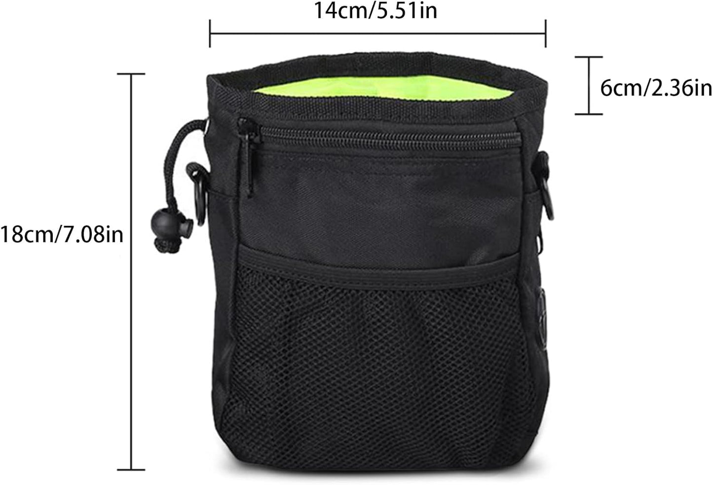 Pet Treat Bag, Dog Obedience Training Waist Pouch Reward Bait Bag Food Snack Small Items, Storage Bags with Shoulder and Strap Built in Poop Dispenser for pet