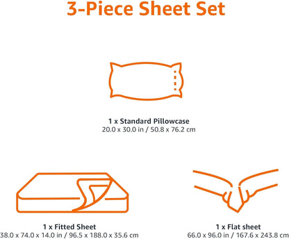 Amazon Basics Lightweight, Breathable Microfiber 4-Piece Bed Sheet Set with 14-Inch Deep Pockets, Full, Blush Pink, Solid