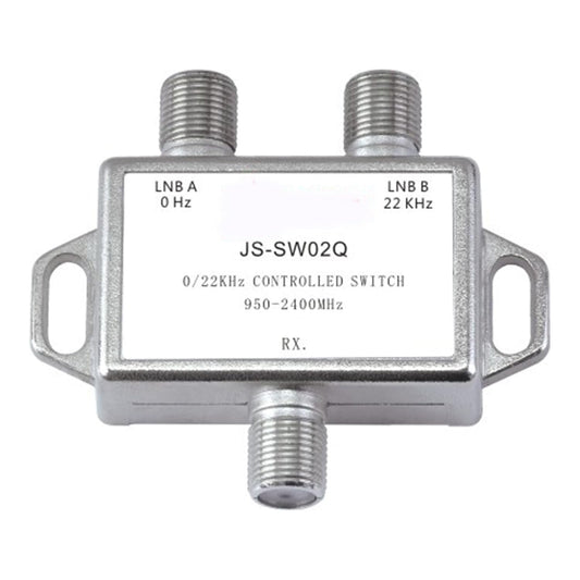 Satellite Switch, 0/22KHz, Compact Zinc Alloy TV Switch, Stable, Professional Easy to Use, Premium Material, for Switching TV Channels