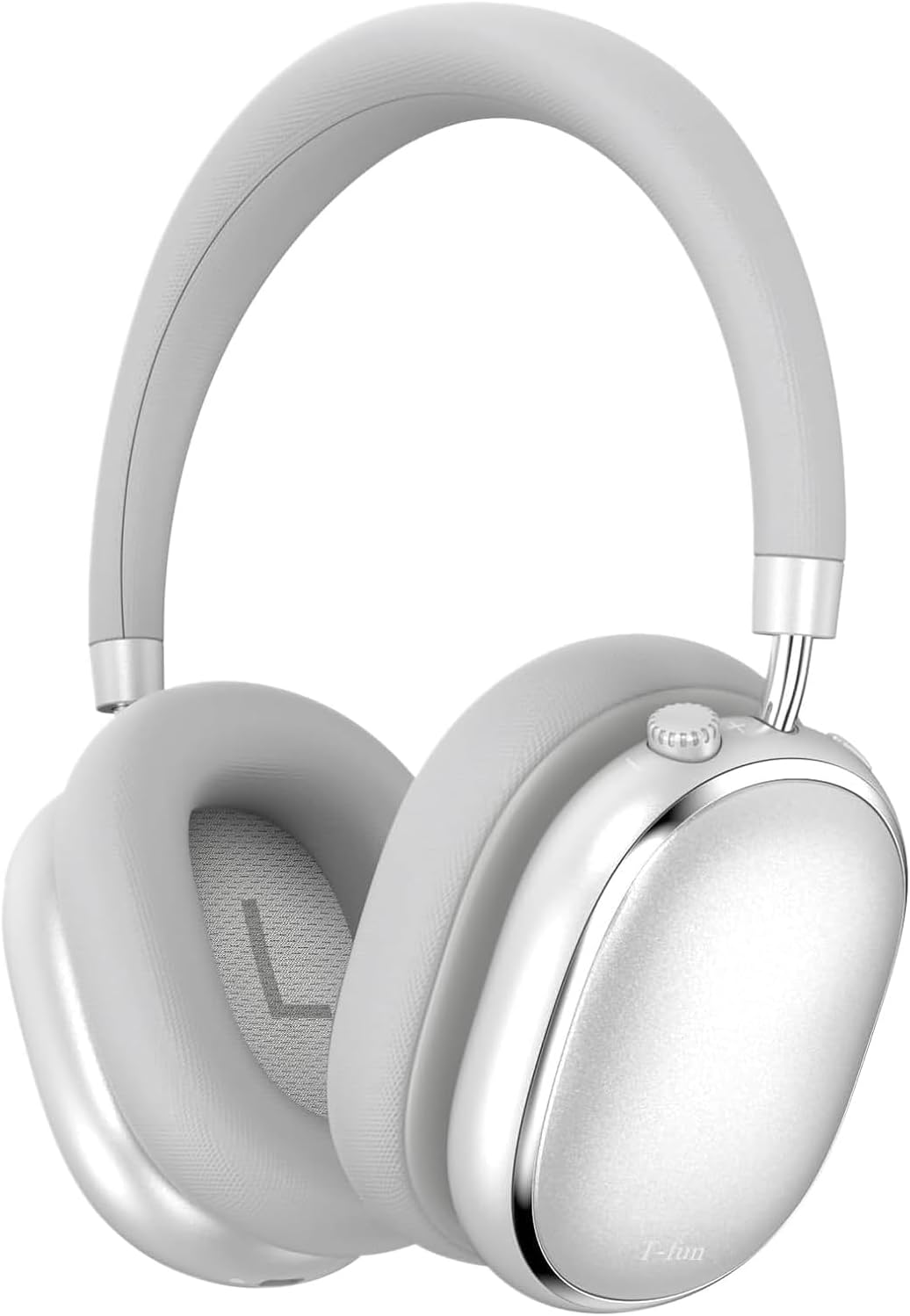 T-fun NC95 Hybrid Active Noise Cancelling Headphones with Knob Control, 65H Playtime Over Ear Headphones Wireless Bluetooth 5.3, App Control, Hi-Res Audio, Comfort Fit, Clear Calls for Travel/Workout