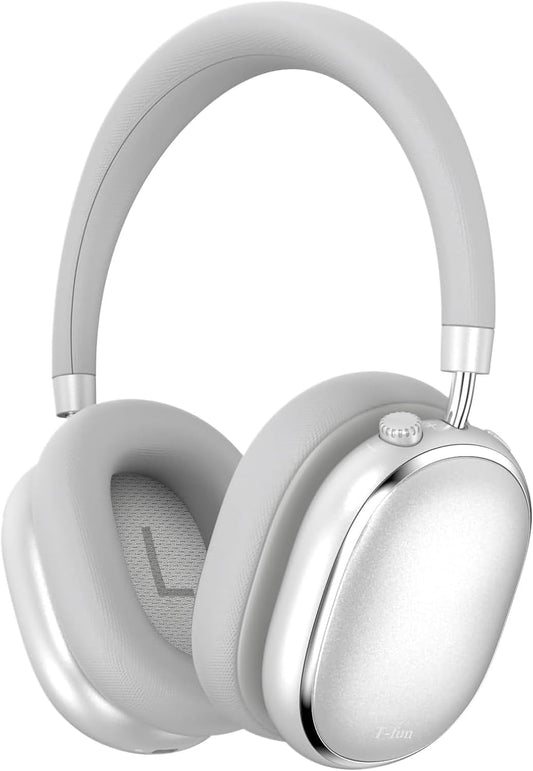 T-fun NC95 Hybrid Active Noise Cancelling Headphones with Knob Control, 65H Playtime Over Ear Headphones Wireless Bluetooth 5.3, App Control, Hi-Res Audio, Comfort Fit, Clear Calls for Travel/Workout - PuriLite